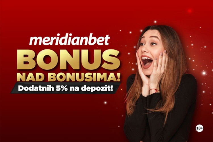 Ekskluzivna ponuda u Meridianu: Dodatnih pet odsto bonusa na depozit