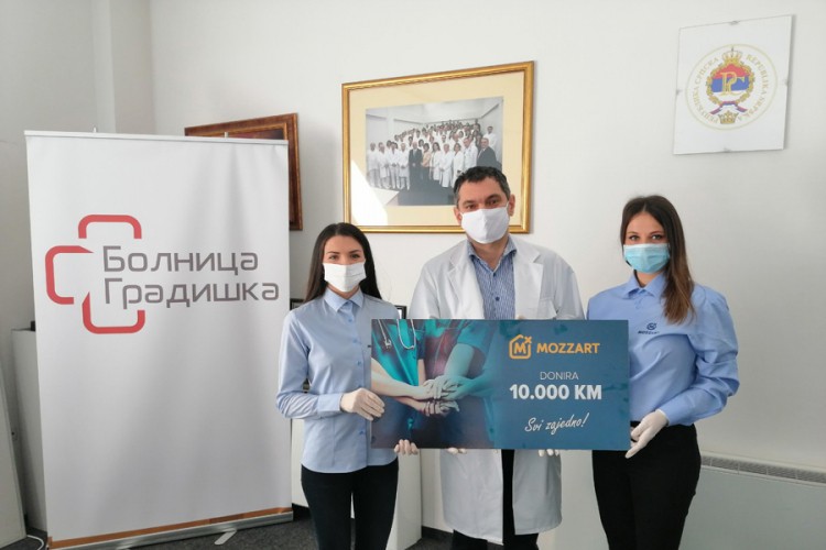 Mozzart donirao sredstva Bolnici i Centru za socijalni rad u Gradišci