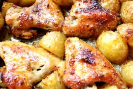 Pečena krilca i mladi krompir