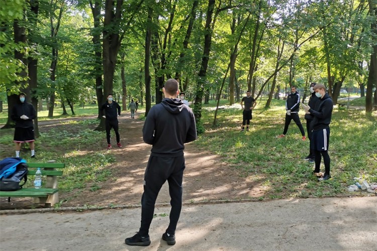 Košarkaši Partizana trenirali u "Hajd parku"