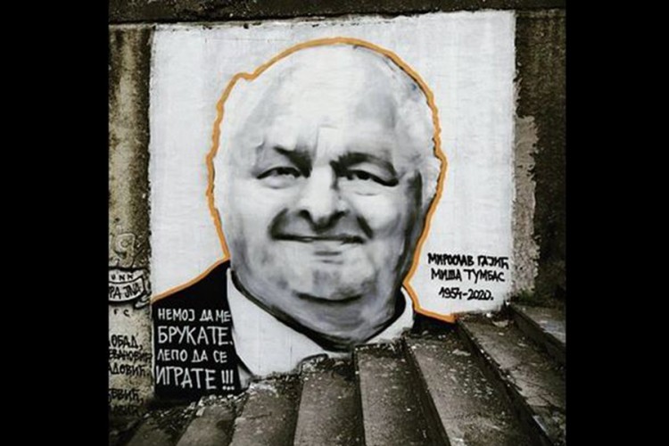 Mural posvećen Miši Tumbasu