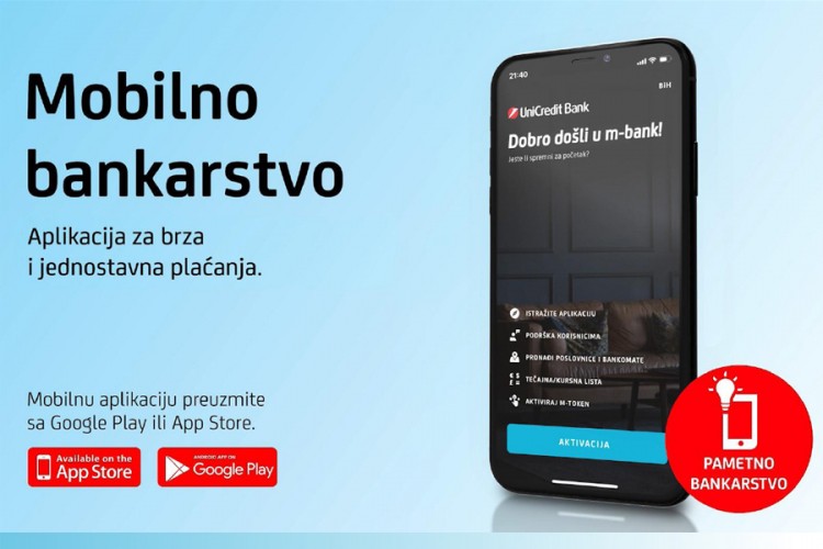 UniCredit m-bank - aplikacija za jednostavna i brza plaćanja