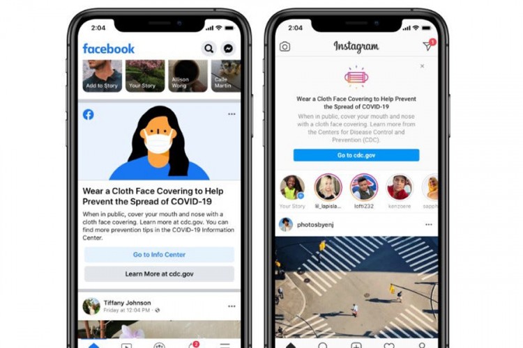 Facebook i Instagram spremaju upozorenje za nošenje maski