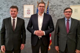 Vučić se u Briselu sastao sa Lajčakom i Palmerom