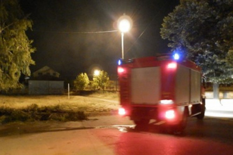 Izgorjelo postrojenje za preradu drveta