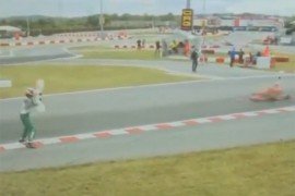 Gađao rivala branikom u toku trke, pa se potukli