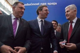 Dodik i Čović se sastaju sa Vučićem