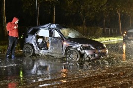 Audi potpuno uništen u saobraćajnoj nezgodi u Hrasnici