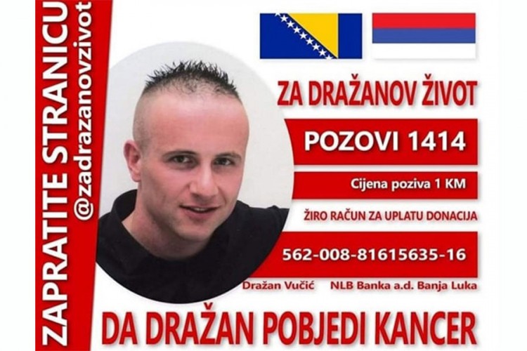 Humanitarni broj 1414 za liječenje Dražana Vučića iz Mostara