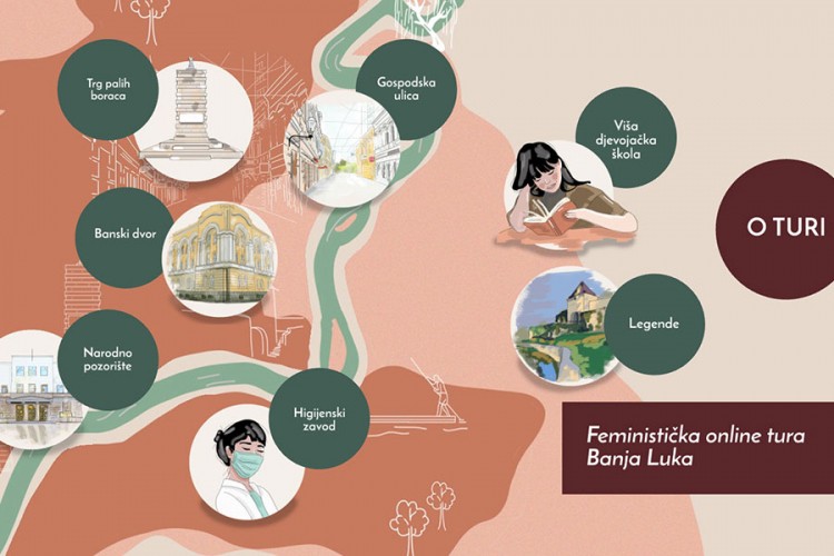 Projekat "Oživimo javne prostore" - virtuelna feministička tura gradom