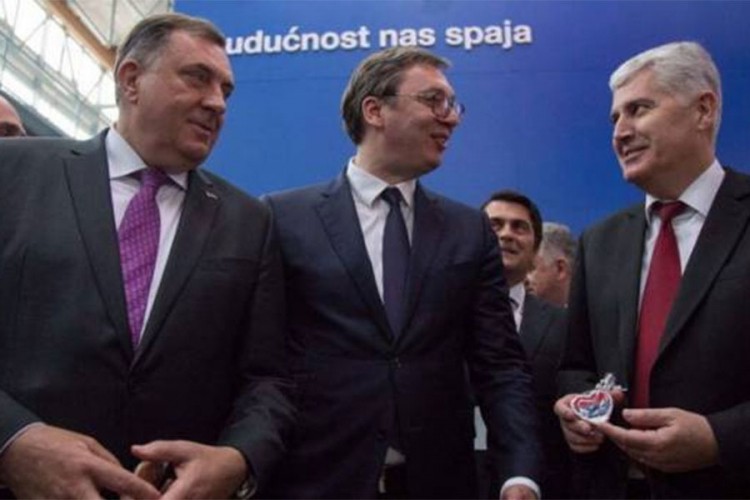 Dodik i Čović se sastaju sa Vučićem
