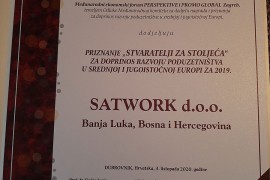 Banjalučka firma "Satwork" nagrađena prestižnim priznanjem