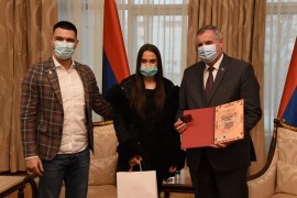 Prijem za bokserku Saru Ćirković u Vladi RS