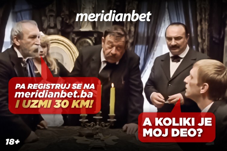 Besplatno sportsko klađenje, bez rizika! 30 KM Meridian poklon!
