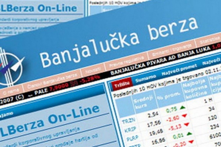 Promet na Banjalučkoj berzi 1,83 miliona KM