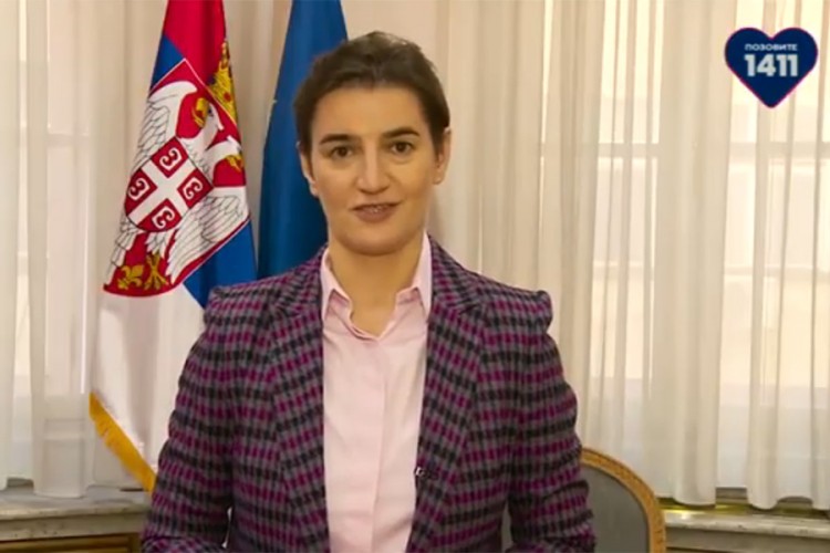Brnabić: Vlada Srbije donira 250.000 evra RS