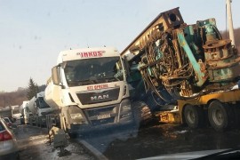 Sudar dva kamiona na putu Vitez - Busovača