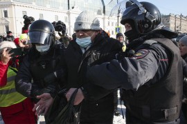 Privedena 261 osoba na neodobrenim protestima širom Rusije