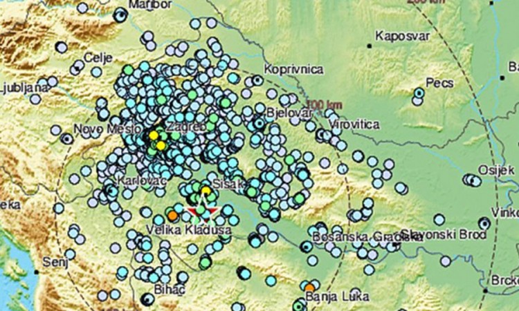 Ponovo snažan zemljotres u Hrvatskoj, zatreslo se i u Banjaluci