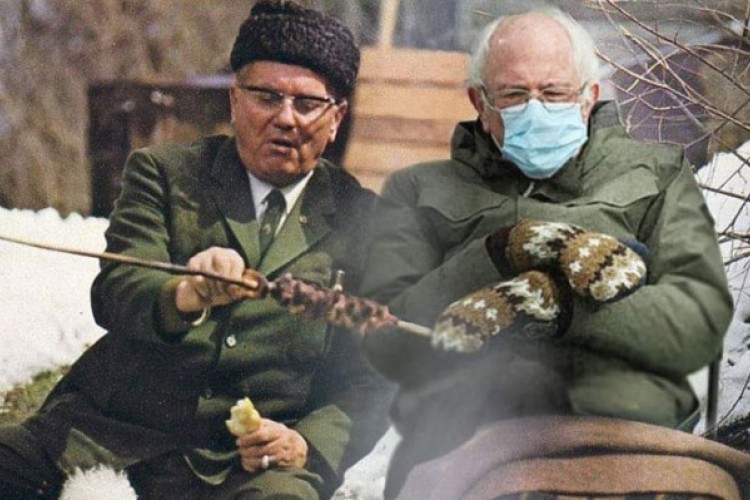 Berni Sanders vidio mimove inspirisane njegovom pozom
