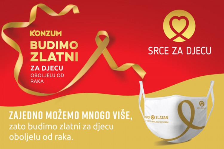 Konzum pokrenuo projekat "Budimo zlatni za djecu oboljelu od raka"
