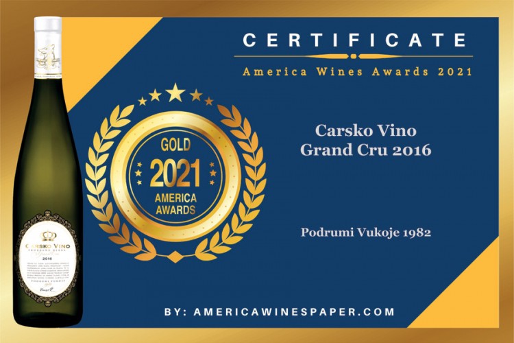Pet zlatnih medalja za "Podrume Vukoje 1982" na ocjenjivanju u SAD
