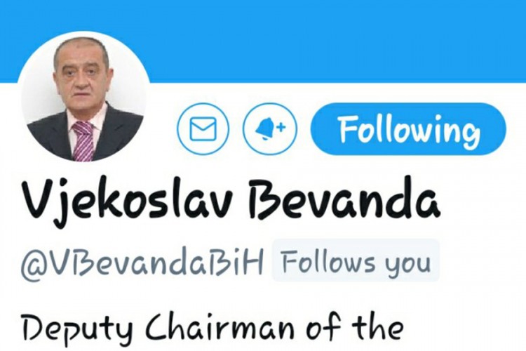 Prijavljen lažni Twitter nalog Bevande