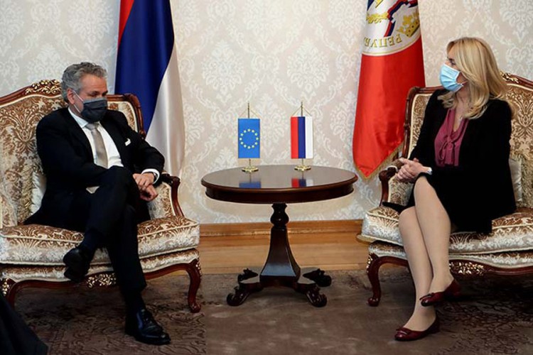 Cvijanović sa Zatlerom: RS posvećena evropskom putu