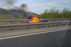 Nesreća kod Zaprešića, automobili se zapalili, kolona sedam ...