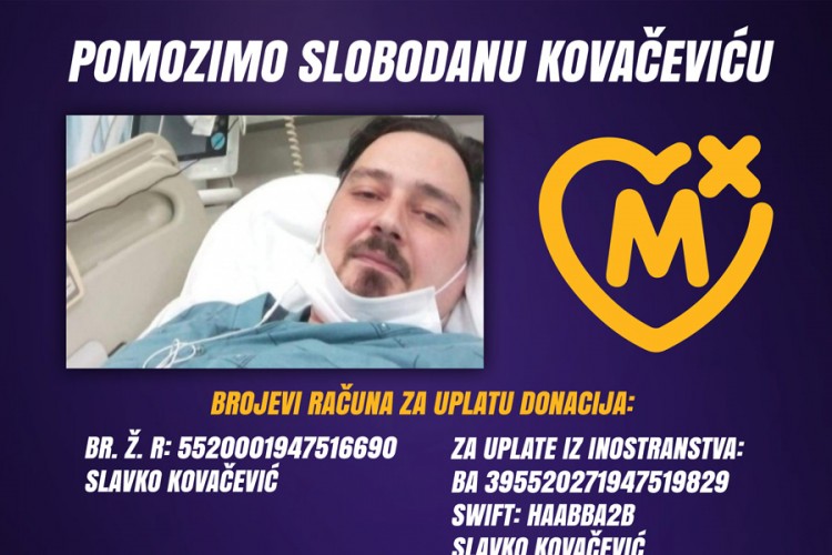Mozzart uputio donaciju za liječenje Slobodana Kovačevića