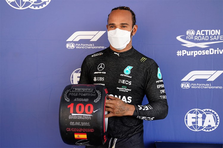 Hamilton do 100. pol pozicije u karijeri