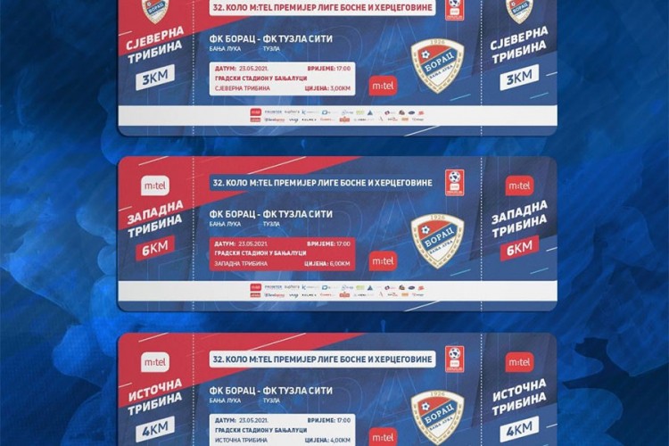 Prodaja ulaznica za meč Borca i Tuzla Sitija počinje u subotu