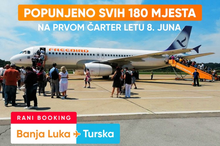 Turska najtraženija destinacija za ljetovanje, krcati letovi iz Banjaluke