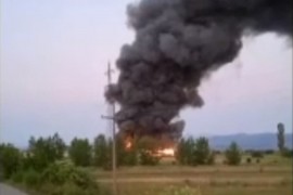 Požar kod Niša, odjekuju eksplozije, grad u dimu