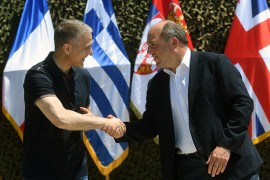 Volas i Stefanović na vojnoj vježbi u bazi "Jug"