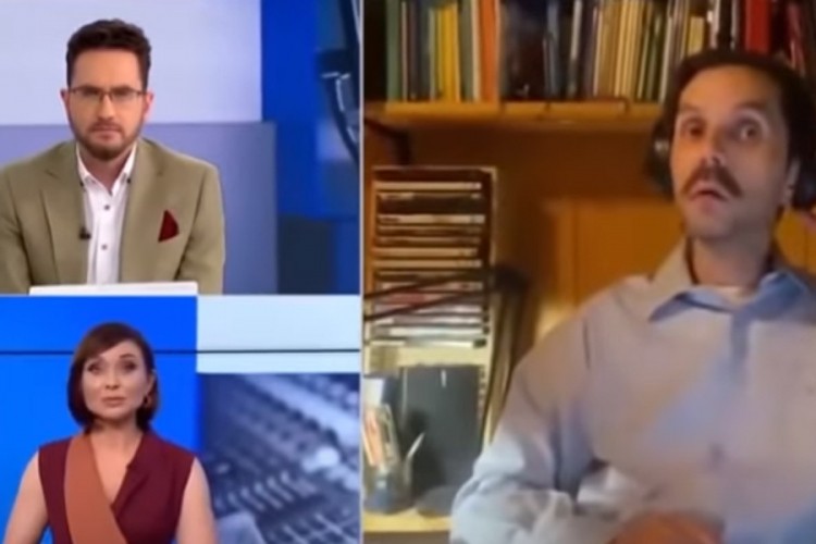Novinar se javio uživo, njegova gola žena okrenula kameru prema sebi
