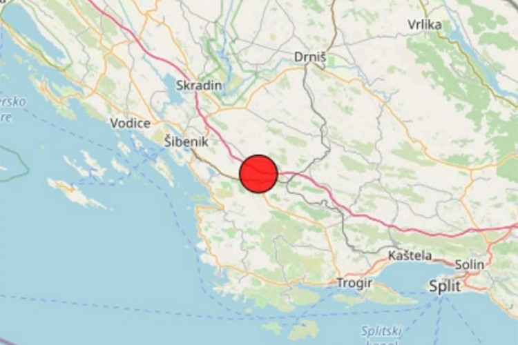Novi potres kod Šibenika