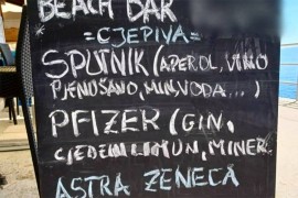 Zanimljiva ponuda pića u kafiću u Rijeci: Pfizer, Sputnik, Moderna ...