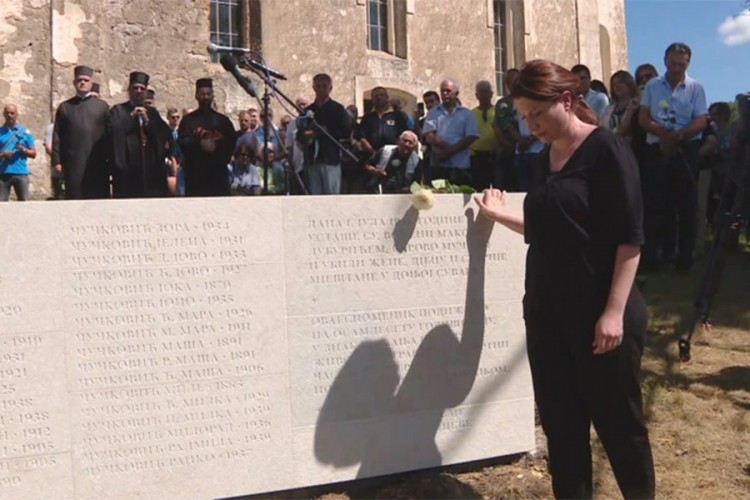 Kod Srba otkriven spomenik žrtvama ustaškog zločina