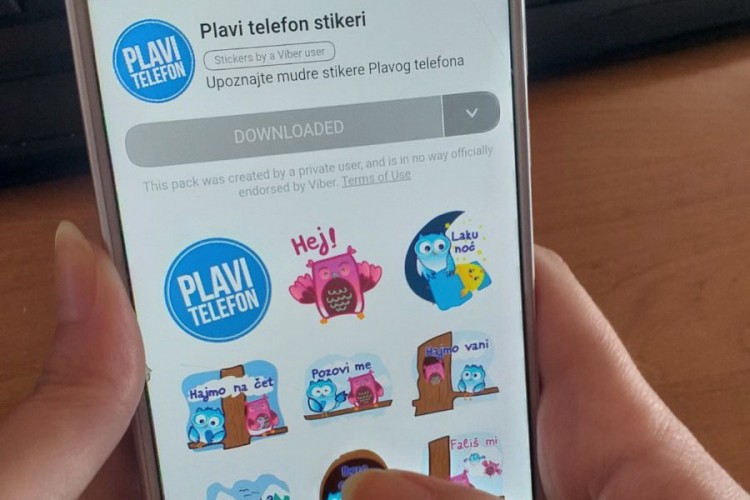 "Plavi telefon": Objavljeni Viber stikeri sa motivom sova