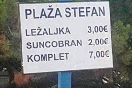Čudna matematika na plaži u Crnoj Gori