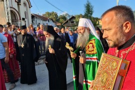 Patrijarh Porfirije prošetao ulicama Doboja: "Mir put srpskog ...