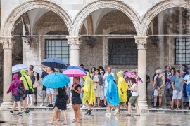Olujno nevrijeme kod Dubrovnika, stablo palo na magistralu