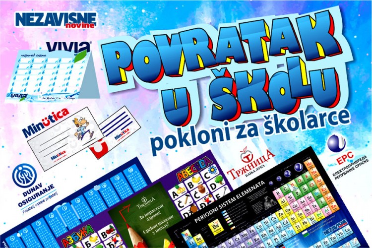 "Nezavisne novine" u saradnji sa svojim poslovnim partnerima donose poklone za školarce