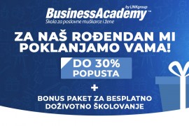 BusinessAcademy vam za svoj rođendan poklanja do 30% popusta i bonus ...