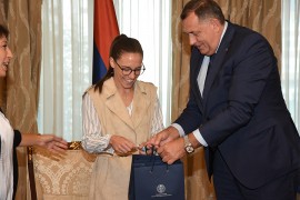 Dodik organizovao prijem za olimpijsku šampionku Jovanu Preković