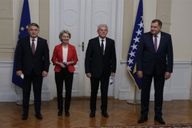 Članovi Predsjedništva BiH na sastanku sa predsjednicom Evropske ...