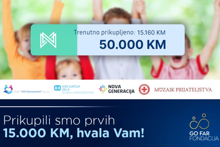 Koracima za humanost do cilja: GO FAR Fondacija donira prvih 15.000 KM