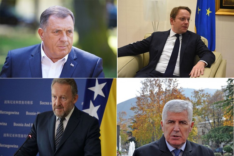 Večeras u Sarajevu sastanak Varheljija sa liderima SNSD-a, SDA i HDZ-a