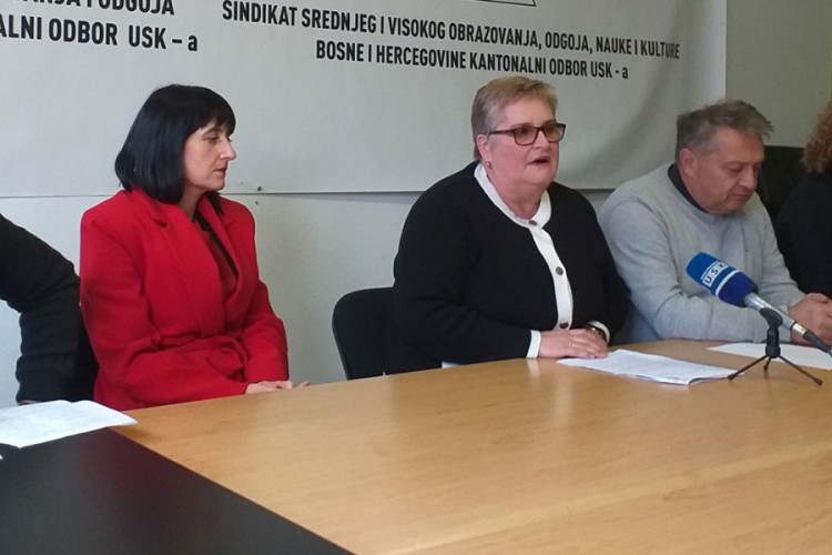 Sindikat prosvjete USK: "Vlada nas ne doživljava"